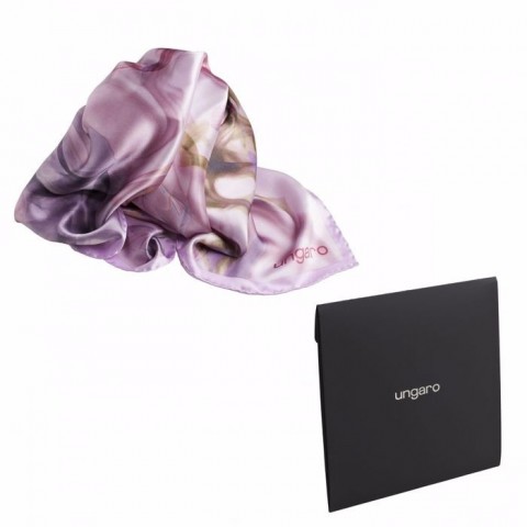 Pañuelo de seda rosa Ungaro