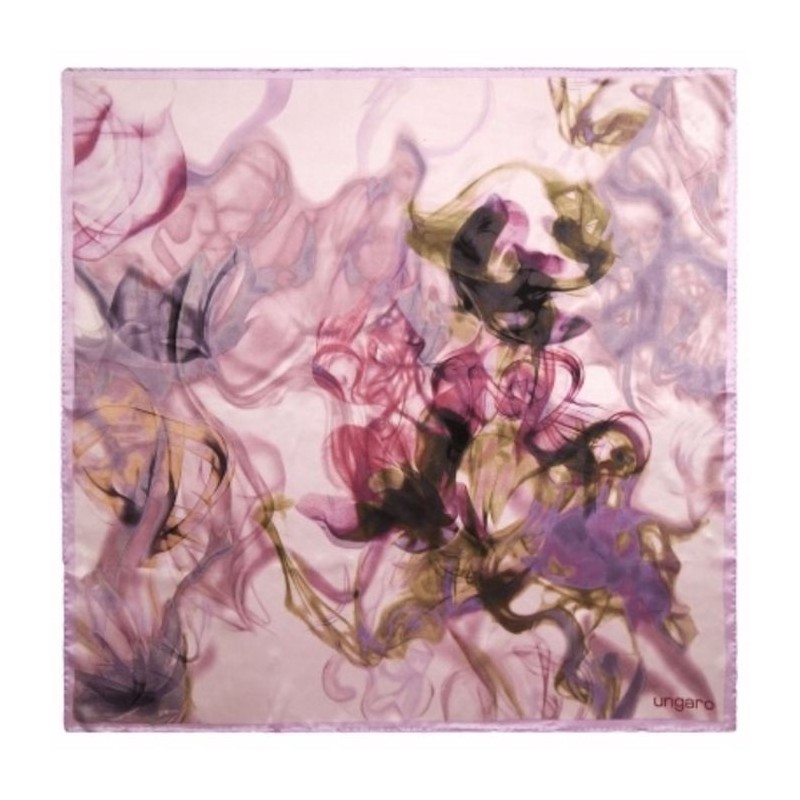 Pañuelo de seda rosa Ungaro