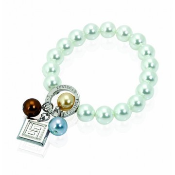 Pulsera perlas y detalles plateados Pertegaz