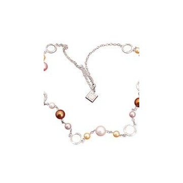 Collar de perlas blanco y dorado Pertegaz