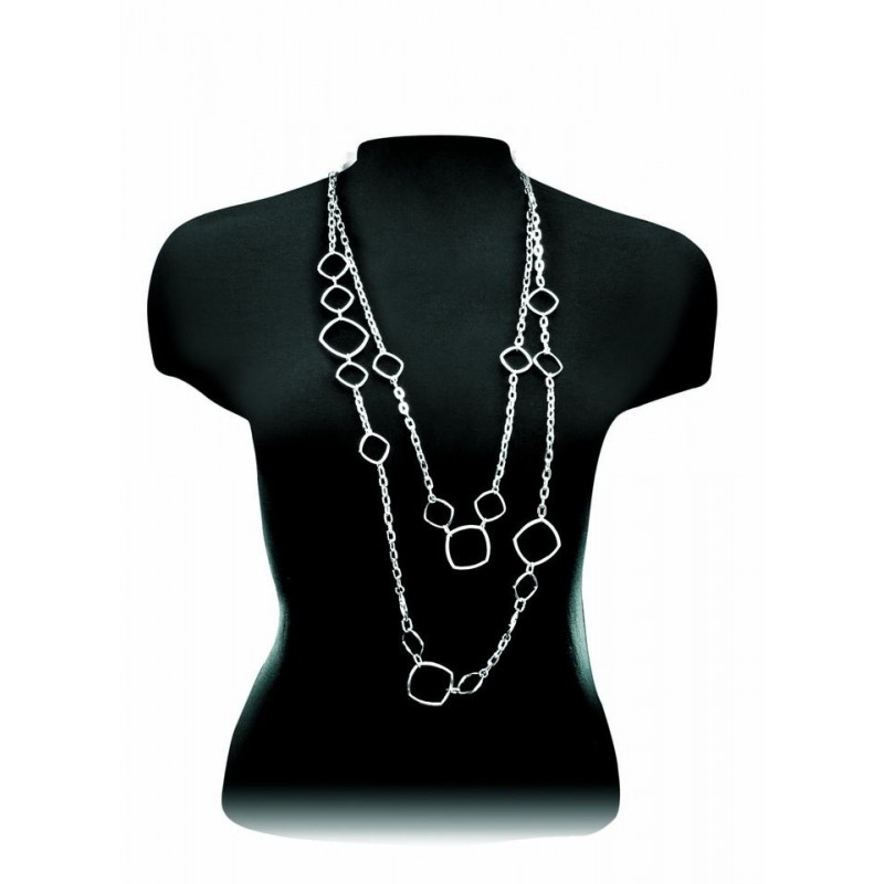 Collar largo de cadena con aros Pertegaz